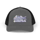 Fishing Monsters Trucker Cap — Embroidered Snapback Hat for Anglers - Fishing Monsters