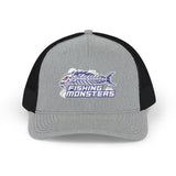 Fishing Monsters Trucker Cap — Embroidered Snapback Hat for Anglers - Fishing Monsters